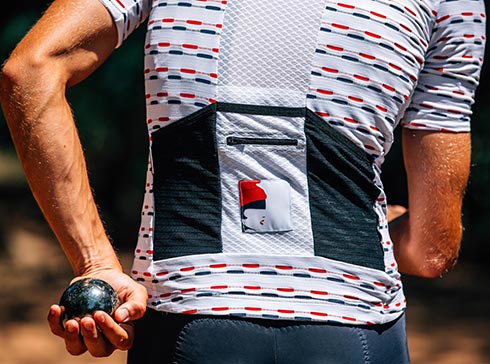 Maillot velo avec poche zippée sales