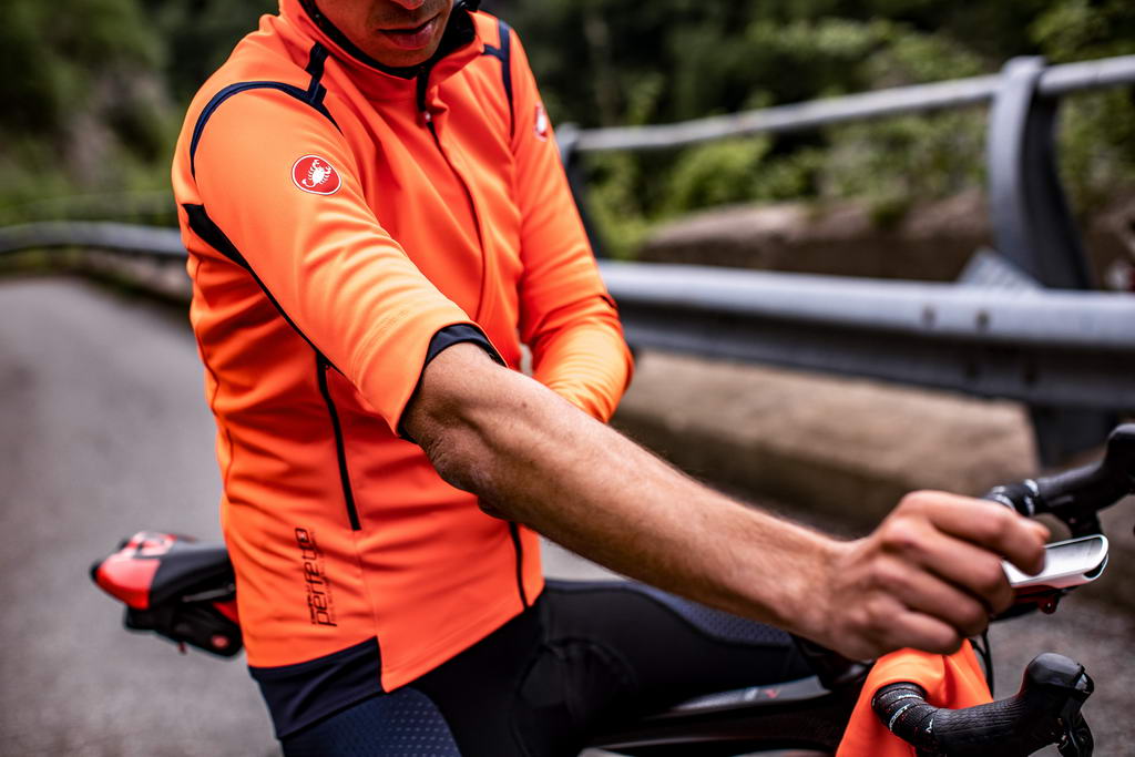 Castelli PERFETTO ROS léger à manches courtes vent/pluie Maillot de cyclisme Orange 
