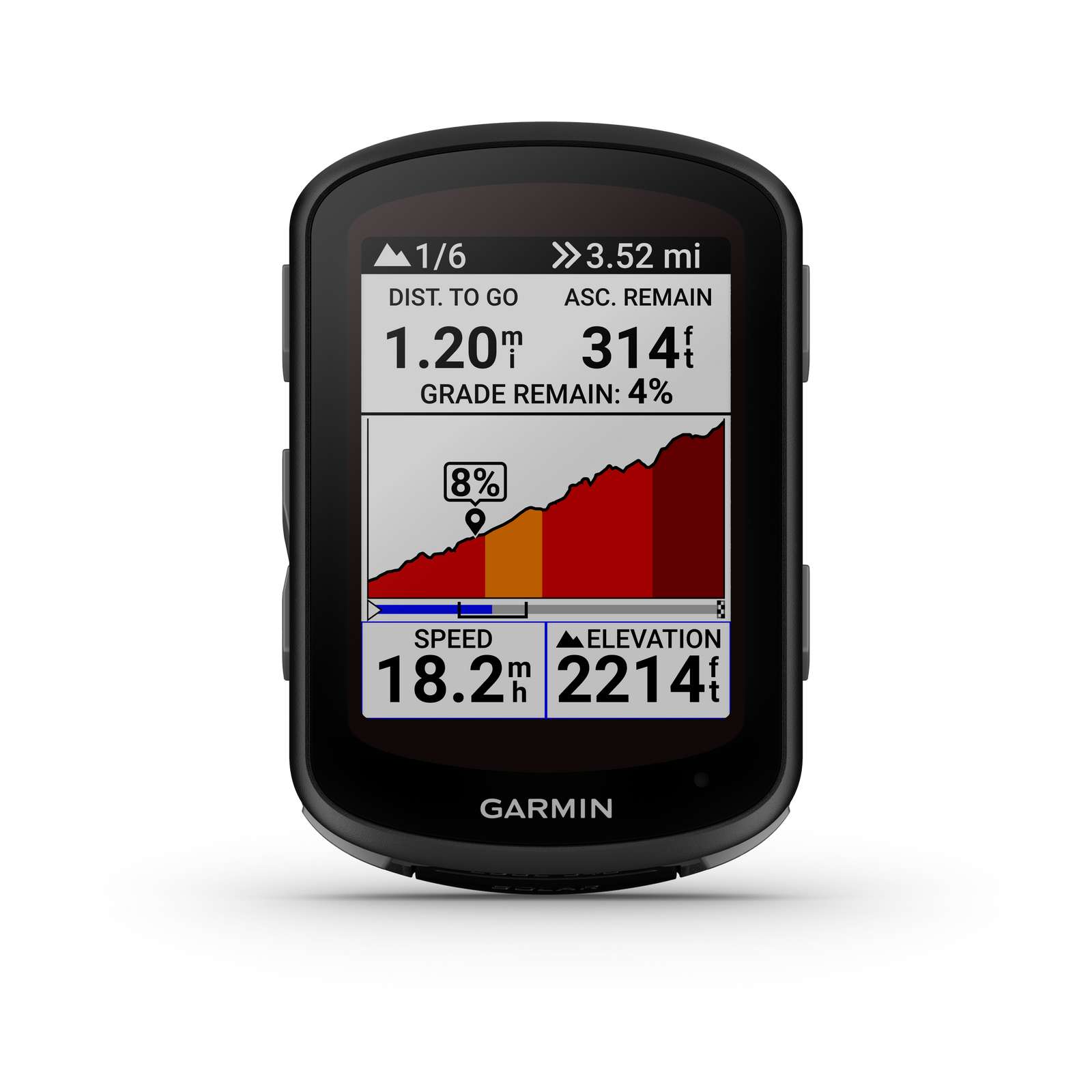 Compteur vélo GPS Garmin Edge 540 bonne autonomie ClimbPro