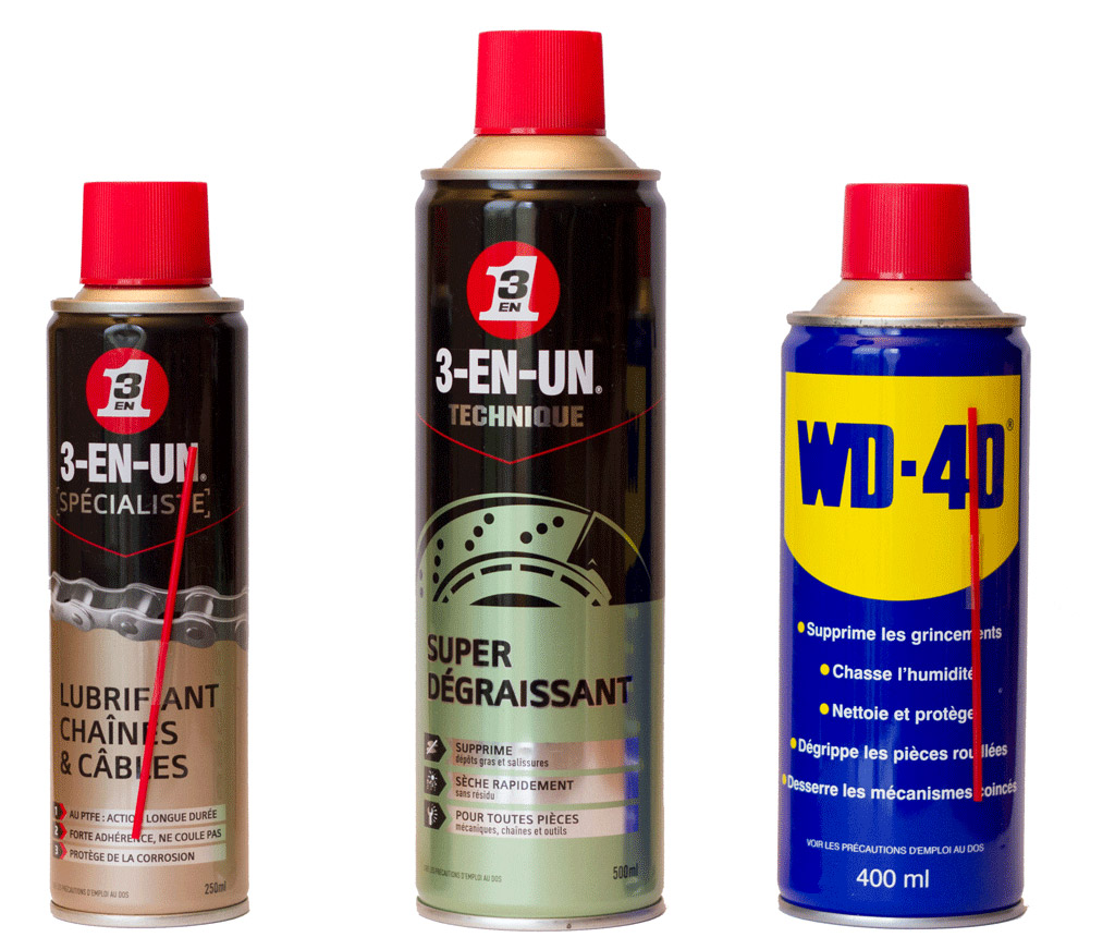 Spray lubrifiant pour chaîne vélo 400ml