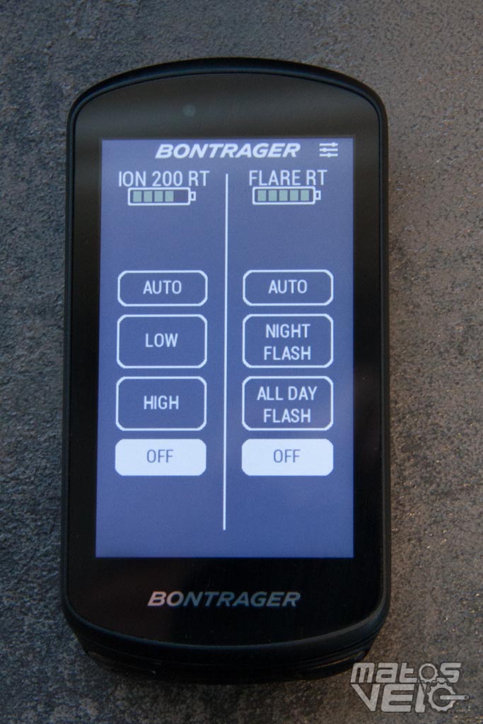 Garmin bontrager sales light control