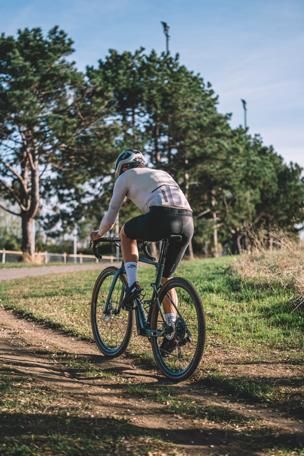 Essai de l ensemble Caf du Cycliste maillot manches longues